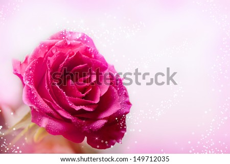 Roses Art Design. Invitation Card. roses.