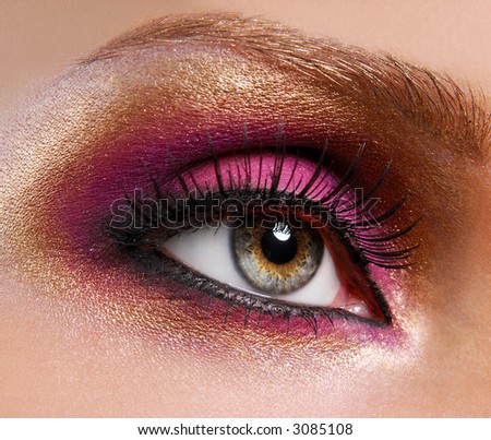 Pics Of Eyeshadow. Pink Eyeshadow Stock Photo