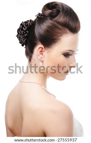 modern bridal hairstyles. stock photo : Modern wedding