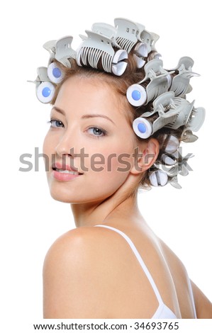 Girl In Curlers