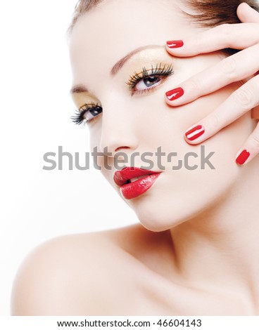 glamour makeup. Golden Glamour Make-Up And