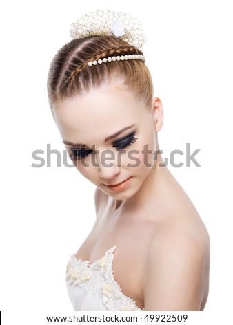 wedding hairstyle of pigtail.