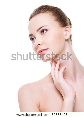 Lifestyle - Pagina 5 Stock-photo-beautiful-health-woman-face-with-clean-purity-skin-isolated-on-white-52888408