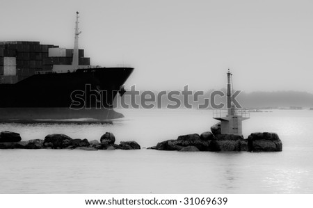 Misty Passage at Sea