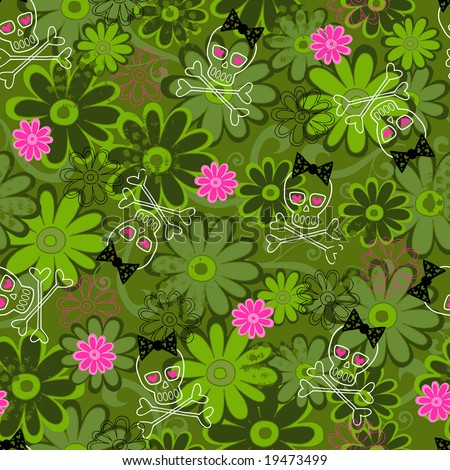 girly patterns backgrounds. stock vector : Girly Punk