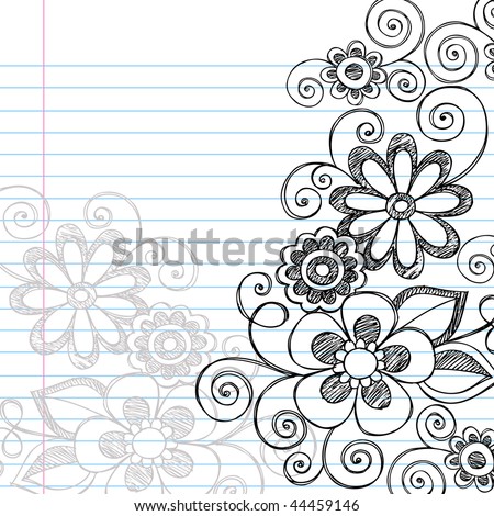 Hand-Drawn Sketchy Flowers