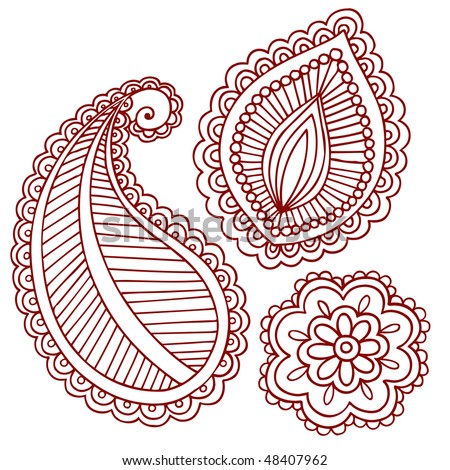 Hand-Drawn Abstract Henna (mehndi) 