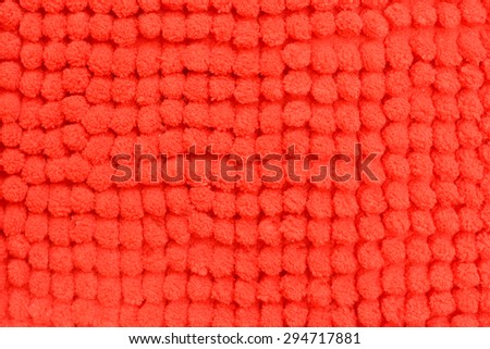 Close up fabric red micro fiber cloth texture
