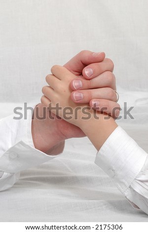 father and sons hands