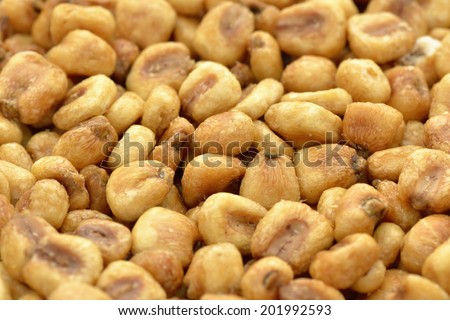 Close-up of roasted corn nuts to use as background