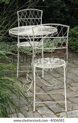 Metal garden furniture