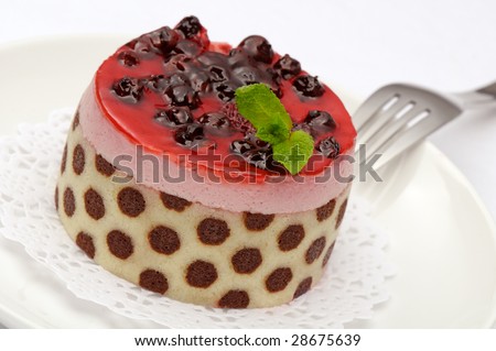 Raspberry mousse cake