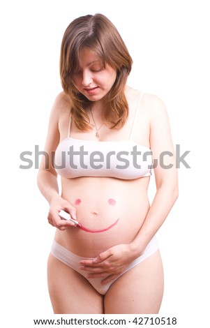 pregnant woman drawing. The pregnant woman drawing