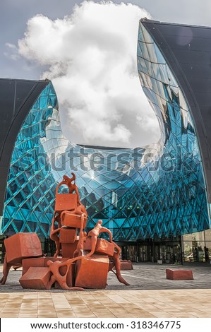 MALMO, SWEDEN - MAY 13: Emporia facade on May 13, 2013 in Malmo. Luxury shopping mall designed by architect Gert Wingardh\'s Studio.