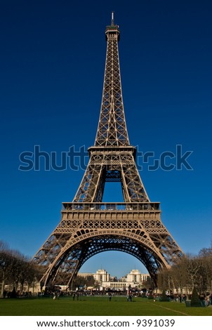 Findpicture  Eiffel Tower on Like A Postcard Shot Of The Eiffel Tower  In Paris  Stock Photo