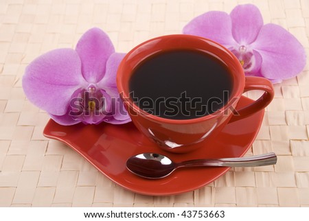 Coffee and orchid