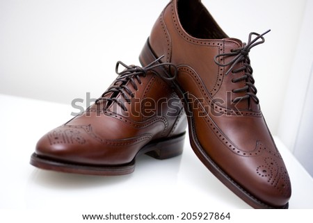 Mahogany English Brogue Oxford Shoes