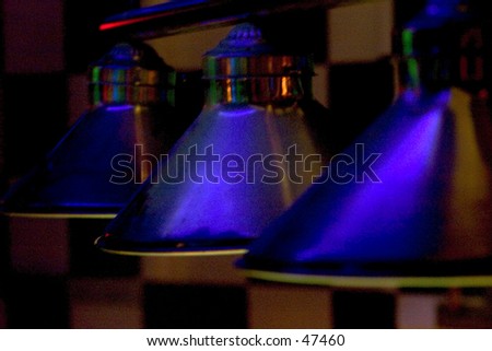 Light  Pool Table on Blue Pool Table Lights In A Dark Room Stock Photo 47460   Shutterstock