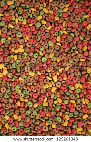 A top view of a dog food (Texture/Background)