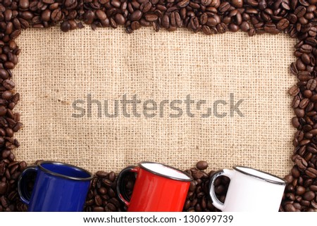 Photo of Coffee frame and cups