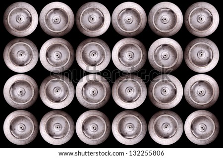 Photo of Gas cylinders - Top view