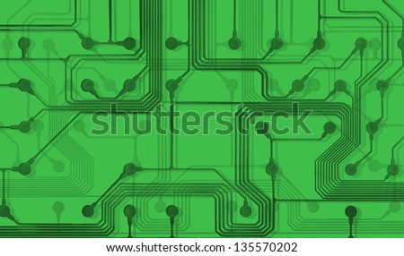 Abstract circuit board - Green