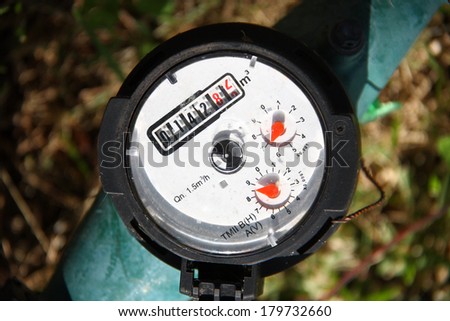 Water meter - controlling the water consume