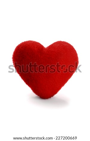 Soft heart on white background for holidays such as mother\'s day, father\'s day and valentines day.