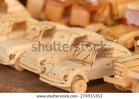 Souvenirs made of wood