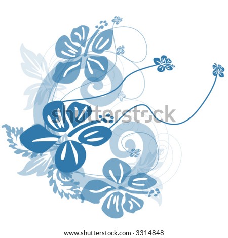stock vector hawaii flower pattern vector 
