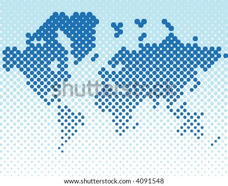 Vector World  on Stock Vector   Dotted World Map   Vector