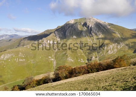 Pyrenees, border between Spain and France