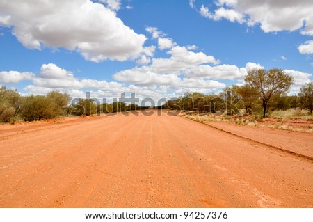A gravel Road in the Australian Outback