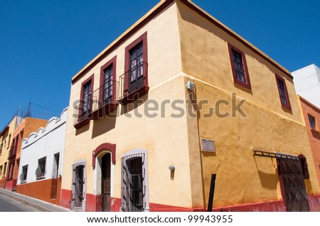 Colonial architecture in Zacatecas (Mexico)