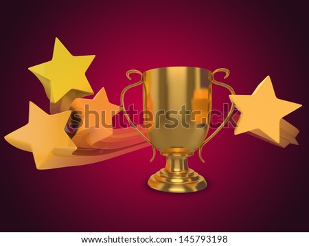 All-Star gold trophy with golden stars