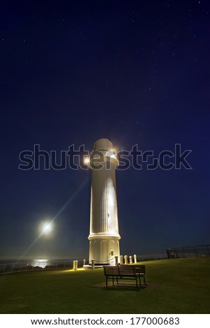 Wollongong lighthouse at sunrise providing safe harbor