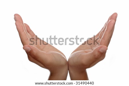 open hand clipart. stock photo : Two hands open