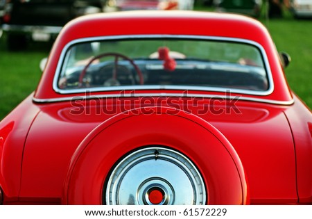 stock photo classic red vintage car