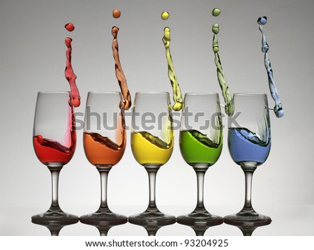 Harmonic cheers - wine glasses splash