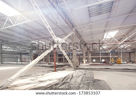 Modern high-tech factory workshop construction