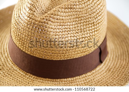 raw string panama hat close up