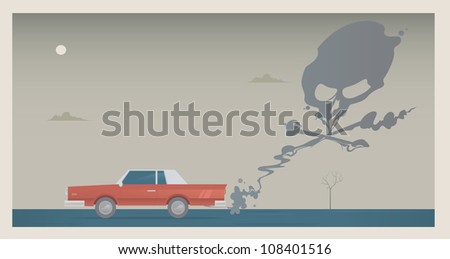  Exhaust Pollution on Car Exhaust Pollution Stock Vector 108401516   Shutterstock