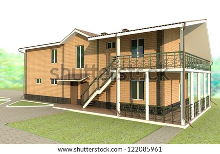 house in green ecological zone for guests