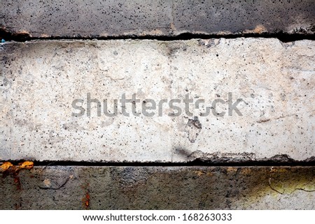 Three concrete slabs
