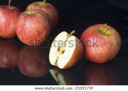 one whole apple and a half apple before three apples