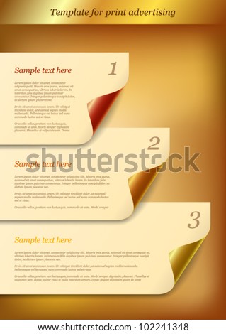 Template for advertising Template for advertising