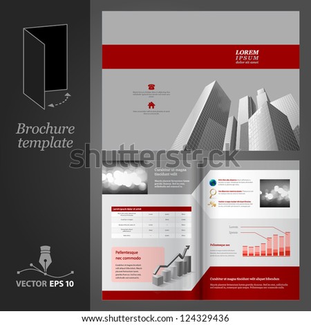 Brochure template design Modern business center Brochure template design Modern business center