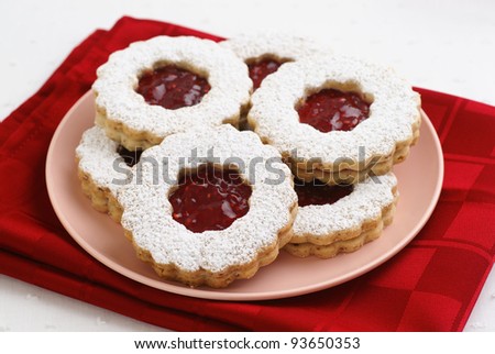 Raspberry Linzer Torte Cookies