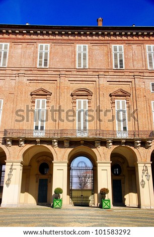 TURIN - MARCH 7: The internal courtyard of the Palazzo Reale on March 7, 2012 in Turin, Italy. Turin Palazzo Reale was the royal palace of the House of Savoy and is currently a museum.