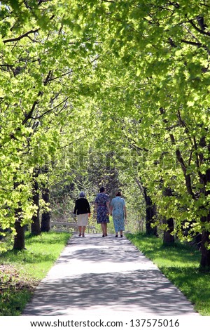 RICHMOND HILL - MAY 5: A walking trail on May 5, 2013 in Richmond Hill, Canada. The city of Richmond Hill, just North of Toronto, has 544 hectares of undeveloped natural area for recreation.